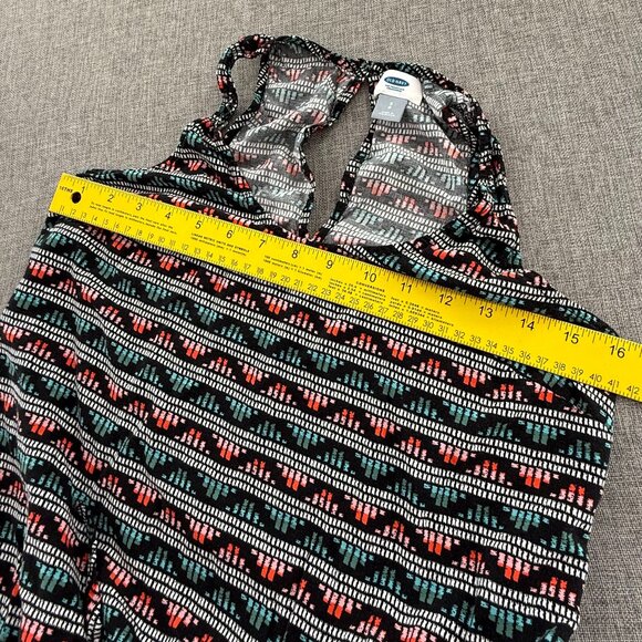 Old Navy Romper Sleeveless Scoop Neck Drawstring Small Viscose Stripes - Picture 8 of 10